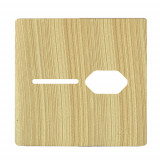 Placa p/ 1 Interruptor + tomada 4x4 - Novara Maple